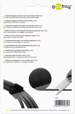 Set de gestionare fixare cabluri 1m negru Goobay 5