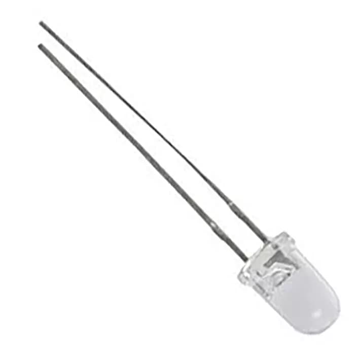 LED 12V 5mm transparent lumina alba rece