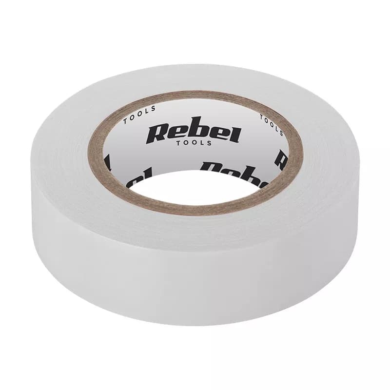 Banda izolatoare 0.13X19mm 20m alb REBEL