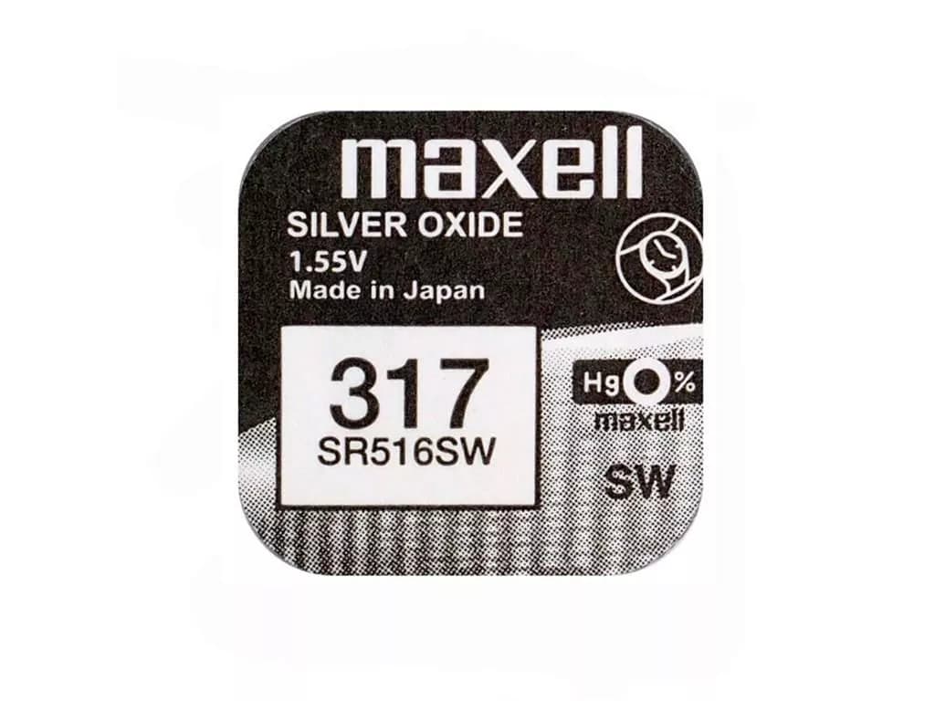 Baterie ceas Maxell SR516SW V317 SR62 1.55V oxid de argint 1buc