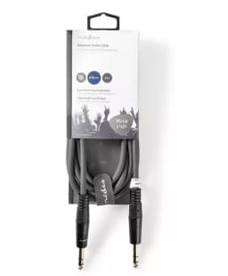 Cablu audio stereo 6.35 mm tata - 6.35 mm tata 3m gri NEDIS 3