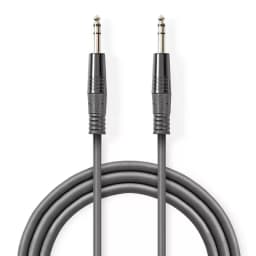 Cablu audio stereo 6.35 mm tata - 6.35 mm tata 3m gri NEDIS 1
