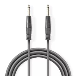 Cablu audio stereo 6.35 mm tata - 6.35 mm tata 5m gri NEDIS 1