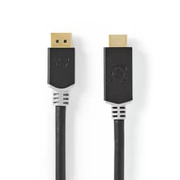 Cablu DisplayPort v1.4 - HDMI 4K 60Hz 2m aurit antracit Nedis 1