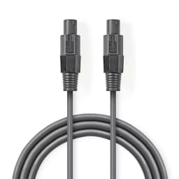 Cablu difuzor 2.5mm SPEAKON 2-pini mama 10m gri Nedis 1