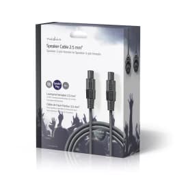 Cablu difuzor 2.5mm SPEAKON 2-pini mama 10m gri Nedis 3
