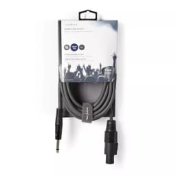 Cablu difuzor 1.5mm SPEAKON 2-pini mama - 6.35 mm tata 5m gri Nedis 3