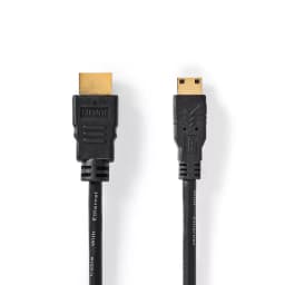 Cablu mini HDMI - HDMI 3m High Speed 4K 30Hz 10.2Gbps cu Ethernet Nedis 1