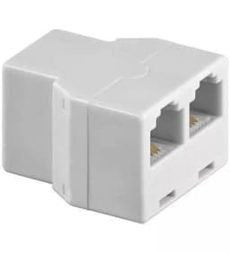 Adaptor RJ11 mama la 2x RJ11 mama alb Goobay 1