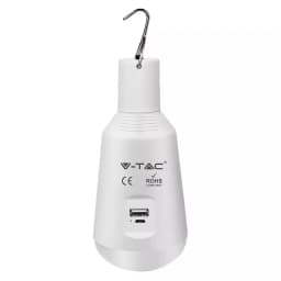 Bec LED E27 7W 3in1 cu acumulator incarcare solara V-TAC 1