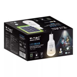Bec LED E27 7W 3in1 cu acumulator incarcare solara V-TAC 4