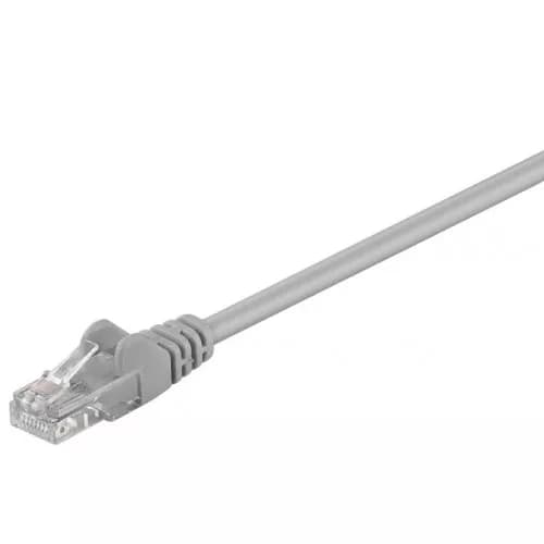 Cablu UTP 0.25m patchcord retea CCA CAT5e 2x RJ45 neecranat gri Goobay