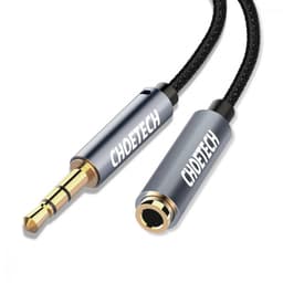 Cablu audio Jack stereo Choetech AUX001 3.5 mm tata - 3.5 mm mama 2m negru 1