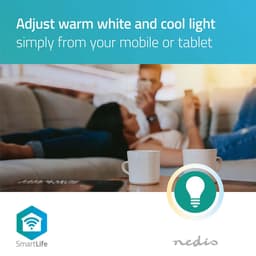 Bec Wi-Fi Smart LED cu filament E27 ST64 5.5W 350lm 1800-6500K Nedis 8