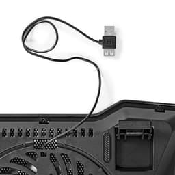 Cooler laptop Nedis 1 ventilator max 17" LED 1x USB negru 3