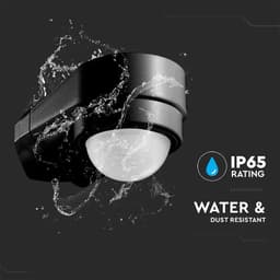 Senzor de miscare pe colt 240 grade 1200W 10m negru V-TAC 3