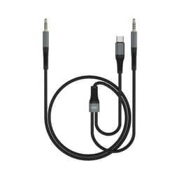 Cablu Jack 3.5 mm - USB type C + Jack 3.5 mm 1m negru XO-NB178B 1