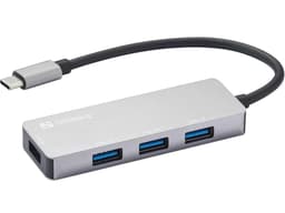 Hub USB type C - 1x USB 3.0 + 3x USB 2.0 aluminiu Sandberg 336-32 1