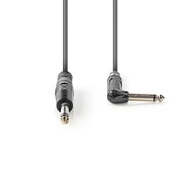 Cablu audio MONO Jack 6.35 mm tata - 6.35 mm tata cotit 3m gri Nedis 2