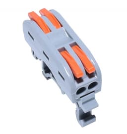 Conector 2+2 cu sina portocaliu pentru cablu maxim 4 mm 1