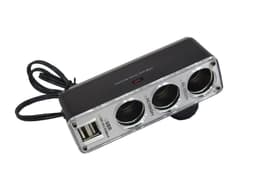 Multiplicator bricheta auto cu 3 iesiri si 2 iesiri USB 5V 2A 50W Well 1