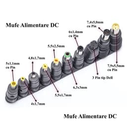 Mufa adaptoare alimentare DC 2.1x5.5 mm mama la 5.5x2.5 mm tata 2
