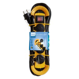 Prelungitor cu protectie 4 prize 5m galben-negru PHILIPS SPN5140YC 1