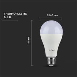 Bec LED A65 E27 17W 2700K alb cald 1521Lm V-TAC 3
