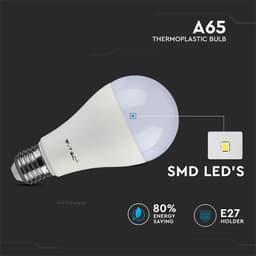 Bec LED A65 E27 17W 2700K alb cald 1521Lm V-TAC 4
