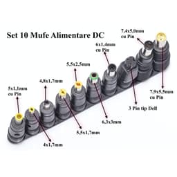 Set 10 mufe adaptoare alimentare DC 1