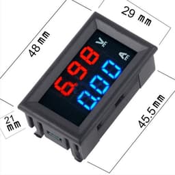 Voltmetru si Ampermetru 0-10A rosu DC 4-30V VOLT/AMP 10A 3