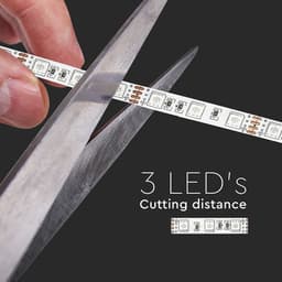 Banda LED 12V SMD5050 60LED/m 7W/m 900lm RGB IP20 5m V-TAC SKU-212120 3