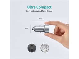 Incarcator auto 2x USB Type C PD 3.0 40W Choetech C0054-V2-SL 4