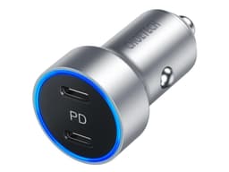 Incarcator auto 2x USB Type C PD 3.0 40W Choetech C0054-V2-SL 2