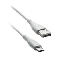 Cablu USB Type C - USB 1m 3A silicon alb CENTO C101 1