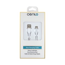 Cablu USB Type C - USB 1m 3A silicon alb CENTO C101 2