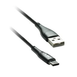 Cablu USB Type C - USB 1m 3A Silicon negru CENTO C101 1