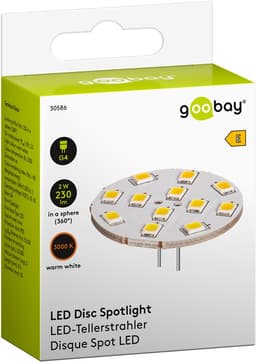 Bec LED G4 123° 2W 12V alb cald 3000K 230lm Goobay 30586 2