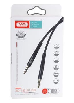 Cablu audio stereo SLIM 2m Jack 3.5 mm - Jack 3.5 mm negru XO-NB-R175B 2
