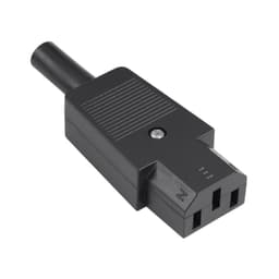 Mufa CA 10A 250VAC C13 mama tip PC cu protectie cablu montare pe fir 1