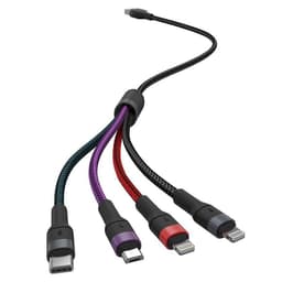 Cablu 4in1 USB TYPE C MICRO USB LIGHTNING - USB 2.4A 1.2m V-TAC SKU-7748 1