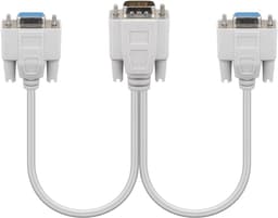 Splitter VGA 15 pini tata la 2x VGA mama 15 pini crem 1