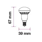 Bec LED E14 3W R39 3000K alb cald V-TAC 2