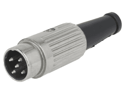 Mufa DIN tata 5 pini drept pe cablu cu lipire 34V DELTRON 610-0520 1