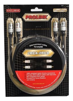 Cablu RCA mufa tata x2 din ambele parti 0.5m negru PROLINK TCV4270-0.6 2