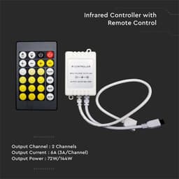Controller banda LED 3in1 RGB 24 butoane V-TAC SKU-2901 3