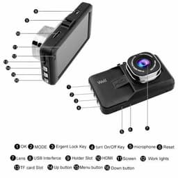 Camera auto Well Trace 1080p FHD 720p ecran 3" DVR-CAR-TRACE-WL 4