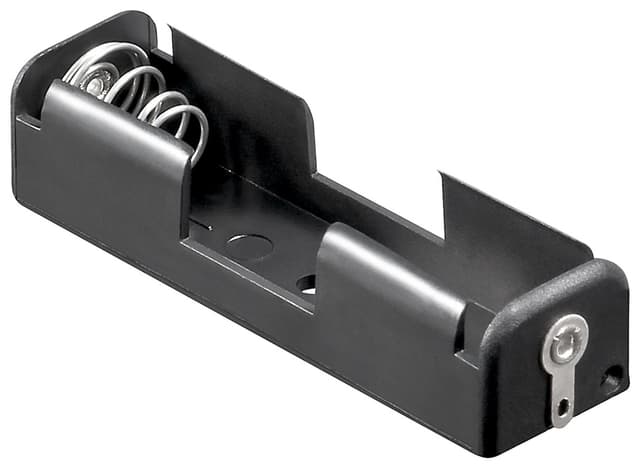 Suport baterie 1x AA R6 cu lamela pentru lipire negru 11489 Goobay