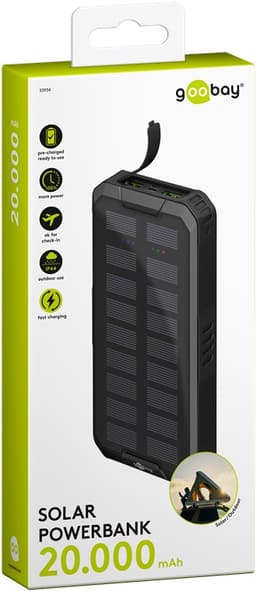 Power Bank SOLAR 20000mAh USB type C FAST CHARGE PD QC3.0 53934 Goobay 13
