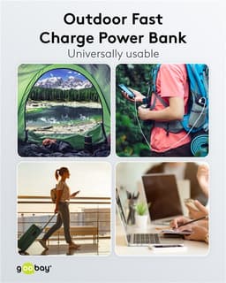 Power Bank SOLAR 20000mAh USB type C FAST CHARGE PD QC3.0 53934 Goobay 11